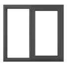Crystal  Right-Handed Clear Double-Glazed Casement Anthracite on White uPVC Window 1190mm x 1040mm