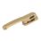 Fab & Fix Craftsman Left or Right-Handed Non-Locking Window Handle Polished Gold