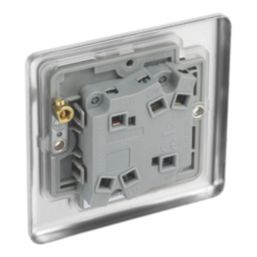 LAP  20A 16AX 2-Gang 2-Way Toggle Switch  Brushed Stainless Steel