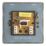 Contactum Lyric 1-Gang Master Telephone Socket Brushed Brass with Black Inserts
