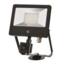 Collingwood  Indoor & Outdoor LED Residential Floodlight With PIR Sensor Black 30W 3000 / 3300 / 3900lm