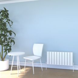 Towelrads Hanworth Plus 400mm x 800mm 2815BTU White Horizontal Designer Radiator