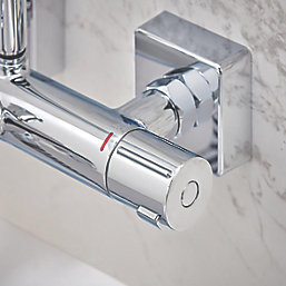 Hansgrohe Vernis Shape Showerpipe 230 Shower System with Bath Thermostatic Mixer Chrome