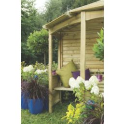 Forest Venetian 6' 6" x 5' (Nominal) Hexagonal Timber Arbour