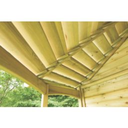 Forest Venetian 6' 6" x 5' (Nominal) Hexagonal Timber Arbour