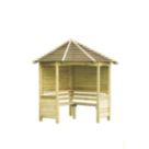 Forest Venetian 6' 6" x 5' (Nominal) Hexagonal Timber Arbour