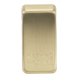 Knightsbridge 'WASHING MACHINE' Switch Cover Brushed Brass