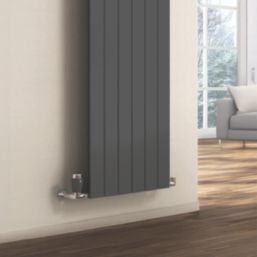 Reina Flat Single 1800mm x 292mm 2027BTU Anthracite Vertical Designer Radiator