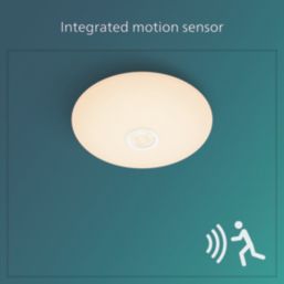 Philips Mauve LED Ceiling Light with PIR Sensor White 6W 600lm