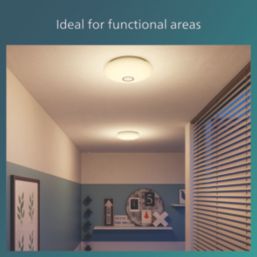 Philips Mauve LED Ceiling Light with PIR Sensor White 6W 600lm