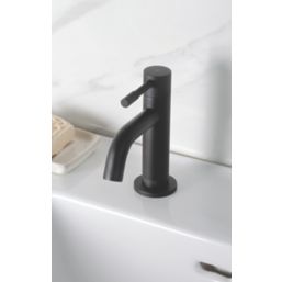 Bristan Mila Black 130mm Cloakroom Lever 2 Tap Holes Basin Pillar Tap