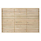 Forest  Single-Slatted  Garden Fence Panel Natural Timber 6' x 4' Pack of 5