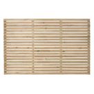 Forest  Single-Slatted  Fence Panels Natural Timber 6' x 4' Pack of 5