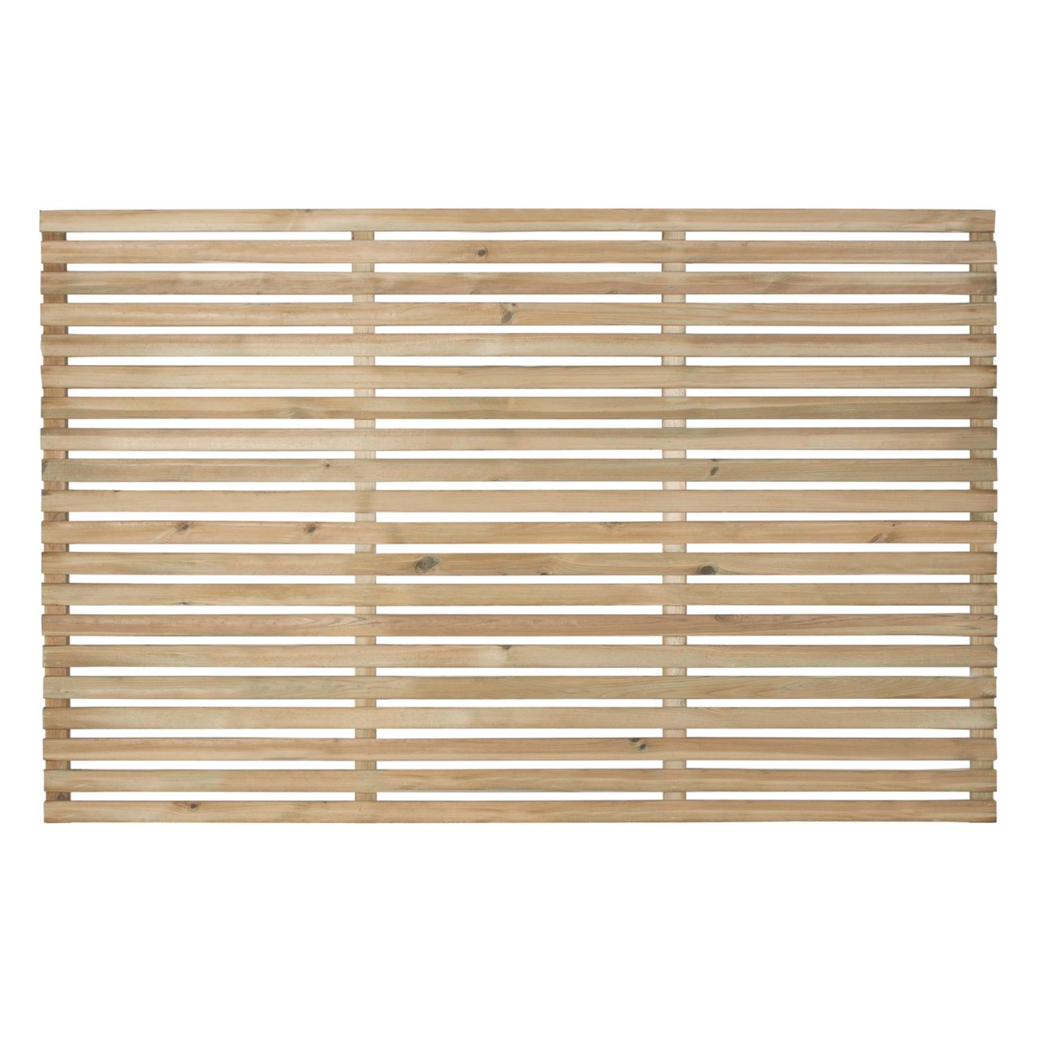 Forest Single-Slatted Fence Panels Natural Timber 6' x 4' Pack of 5 (657KP)