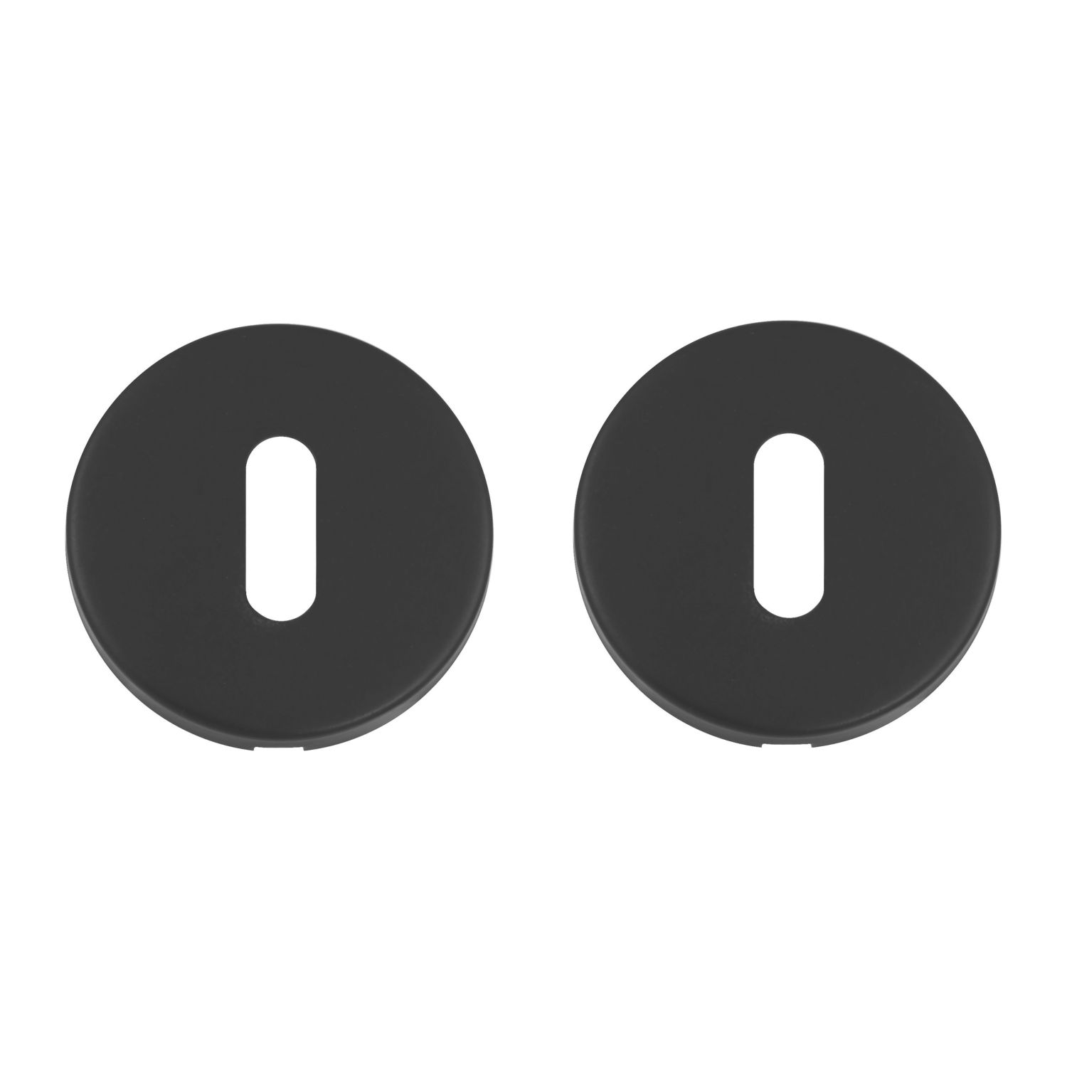 Eclipse Fire Rated Standard Escutcheon (Pair) Matt Black 52mm (657KW)