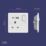 LAP  13A 1-Gang SP Switched Socket + 3A 18W 2-Outlet Type A & C USB Charger White with Colour-Matched Inserts