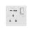 LAP  13A 1-Gang SP Switched Socket + 3A 18W 2-Outlet Type A & C USB Charger White with Colour-Matched Inserts