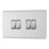LAP  20A 16AX 4-Gang 2-Way Light Switch  Brushed Stainless Steel