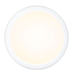 TCP  Indoor & Outdoor Non-Maintained Emergency Round LED Bulkhead Light With Microwave Sensor White 14/18/22W 1900/1995lm