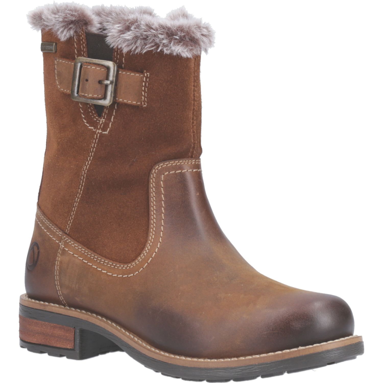 Cotswold Kemerton Size 7 Womens Tan Waterproof Lace & Zip Non Safety Work Boots (657XE)