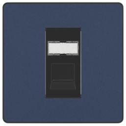 British General Evolve 1-Gang RJ45 Ethernet Socket Blue with Black ...