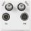 Knightsbridge Curved Edge Modular Coaxial TV / FM & Twin Satellite Socket White