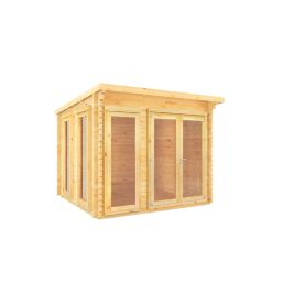 Mercia Studio 9' x 9' (Nominal) Pent Timber Log Cabin