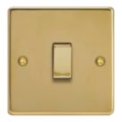 Varilight  10A 1-Gang Intermediate Switch Polished Brass with Colour-Matched Inserts