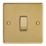 Varilight  10A 1-Gang Intermediate Switch Polished Brass with Colour-Matched Inserts