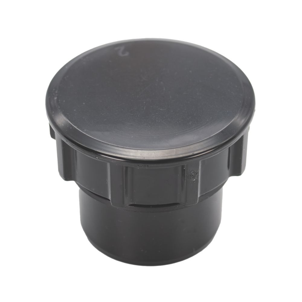 FloPlast Solvent Weld Access Plugs Black 40mm 5 Pack - Screwfix