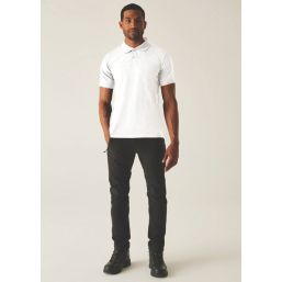 Regatta Pro 50 / 50 Pique Polo Shirt White Medium 40.9" Chest