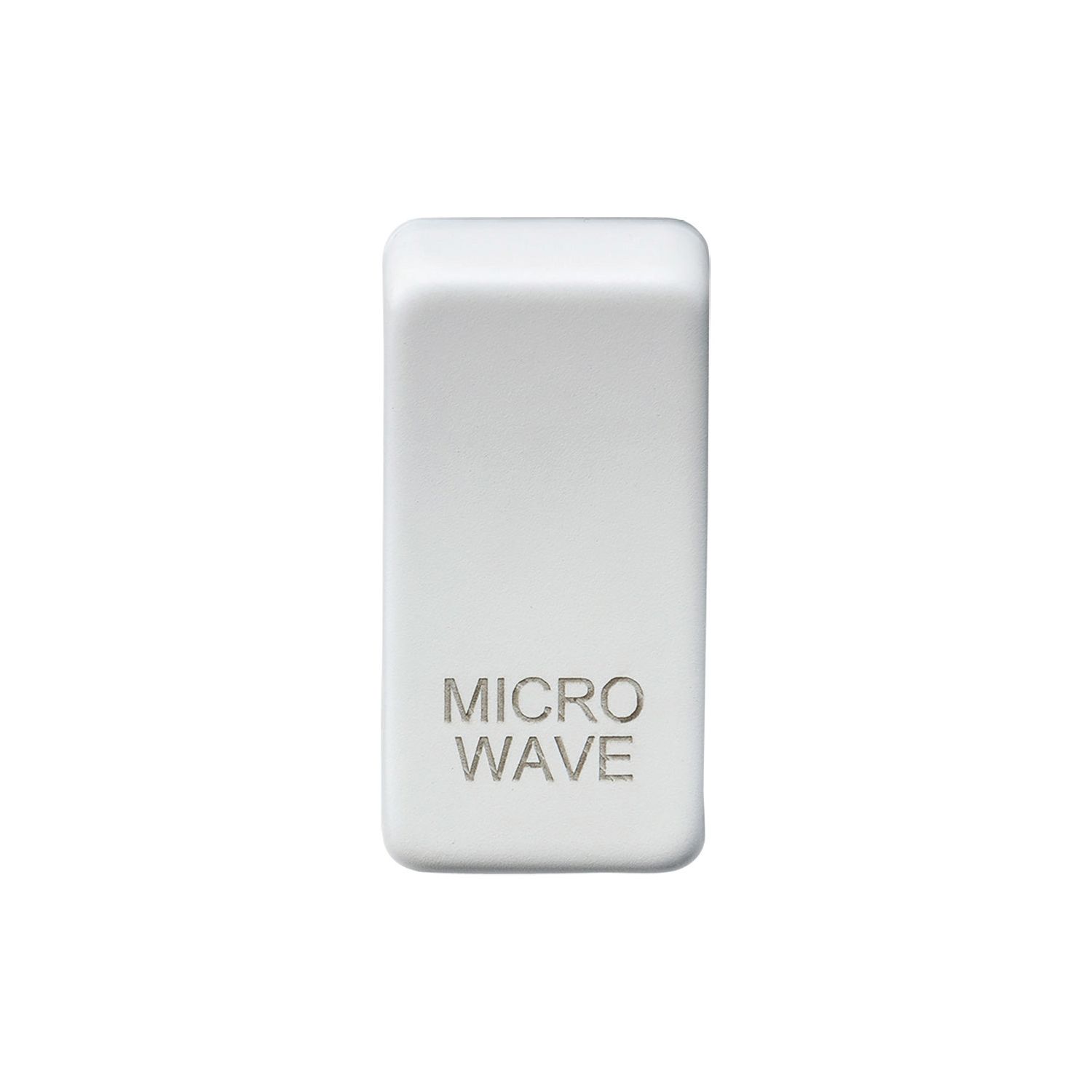 Knightsbridge 'MICROWAVE' Switch Cover Matt White (658CT)