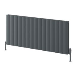 Reina Loco Double 600mm x 1420mm 5270BTU Anthracite Horizontal Designer Radiator
