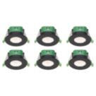 4lite Kana Fixed  Fire Rated LED Downlight  Black 5/7W 640lm-830lm 6 Pack