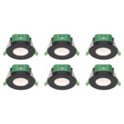 4lite Kana Fixed  Fire Rated LED Downlight  Black 5/7W 640lm-830lm 6 Pack