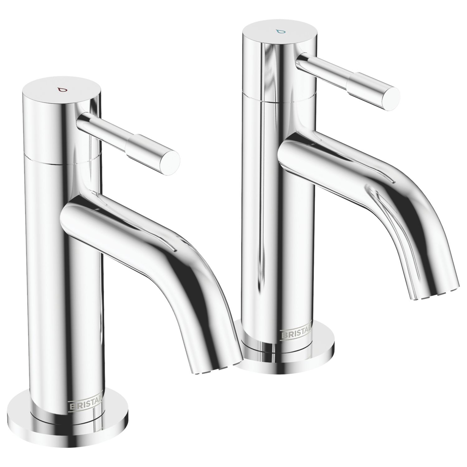 Bristan Mila Basin Pillar Taps Chrome 1 Pair (658JE)