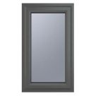 Crystal  Left-Hand Opening Obscure Triple-Glazed Casement Anthracite on White uPVC Window 610mm x 820mm
