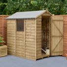 Forest  4' x 6' (Nominal) Apex Overlap Timber Shed with Assembly