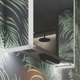 Sensio Luka 2-Door Illuminated Smart Cabinet With 876 to 1579lm LED Light Grey Matt 620mm x 160mm x 700mm