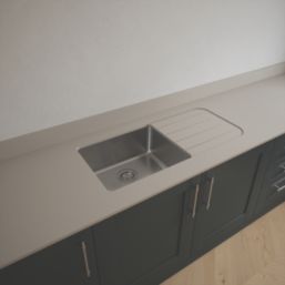 Metis  Brown Fleck Kitchen Worktop with 1 Bowl Stainless Steel Sink 3050mm x 620mm x 15mm