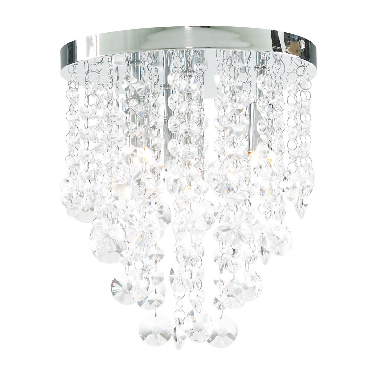 Spa Celeste Bathroom 4-Tier Droplet Light Fitting Chrome (658VJ)