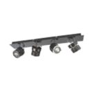 Inlight PEDRO Rectangular 4-Light Spotlight Black Chrome