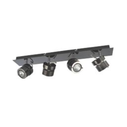 Inlight PEDRO Rectangular 4-Light Spotlight Black Chrome