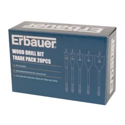 Erbauer  Wood Drill Bit Trade Pack 20 Pcs