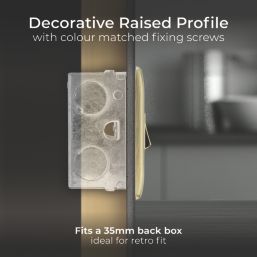 British General Nexus Metal 13A Switched Fused Spur  Antique Brass