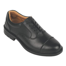 City Knights Oxford Safety Shoes Black Size 8 - Screwfix