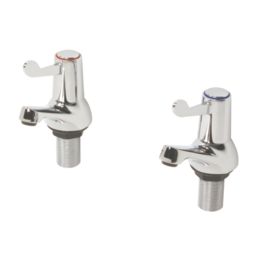 Commercial Chrome  91.5mm Lever 2 Tap Holes Bath Pillar Tap