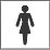 Womens Toilet Symbol Sign 150mm x 150mm