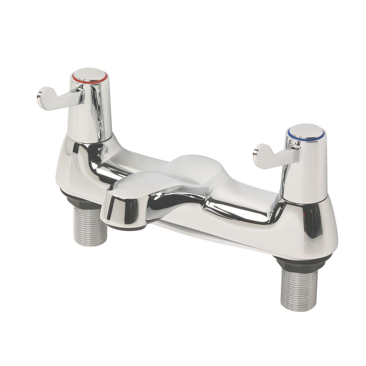 Commercial 1/4 Turn Dual Lever Bath Filler Bathroom Tap Chrome (65982)