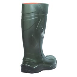 Dunlop Purofort+   Safety Wellies Green Size 8